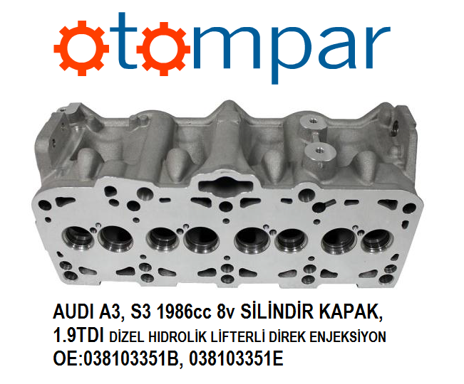 Audi A3 1.9 TDI  Silindir kapak 038103351B 038103351X 038103373E