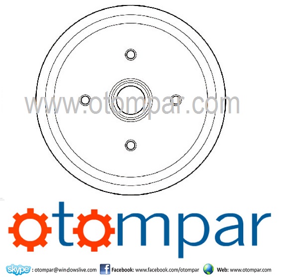 Ford Fiesta Brake Drum 96FB 1113 AB