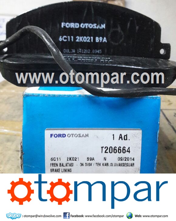 Ford Transit Front Brake Pads 6C11 2K021 B9A